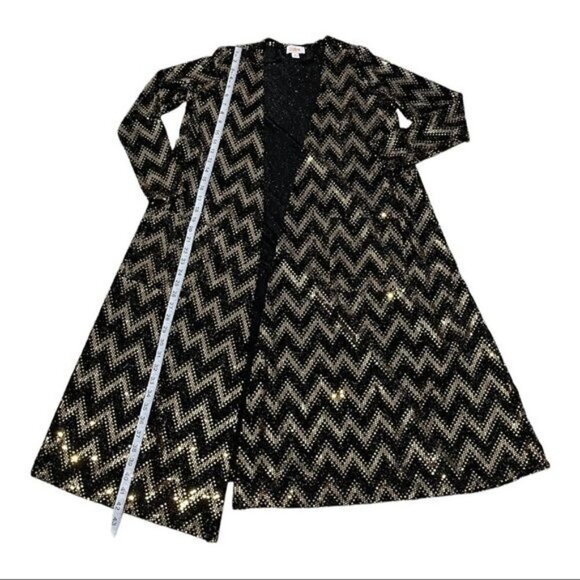 Lularoe Evening Party Sequin Open Long Cardigan Size S - Picture 6 of 10